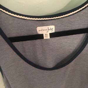 Maison Jules Tops - Maison Jules Flowy Tank - Blue Striped Maison Jules Tops - Maison Jules Flowy Tank - Blue Striped